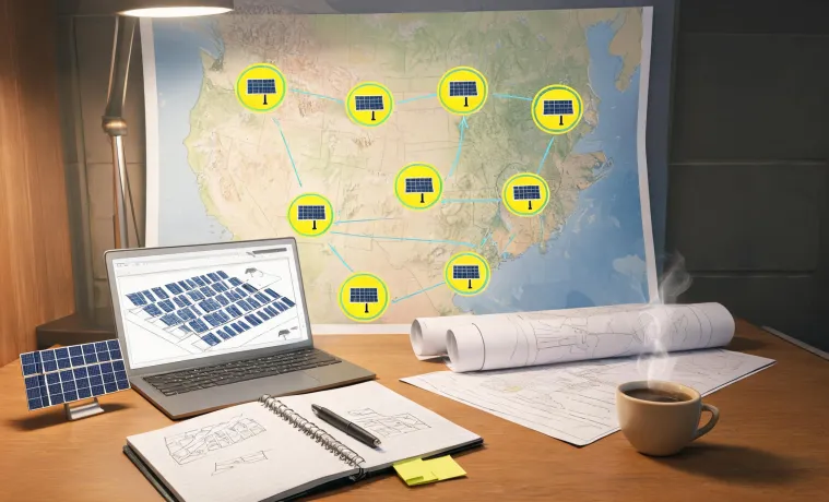 Solar project support and regional planning map